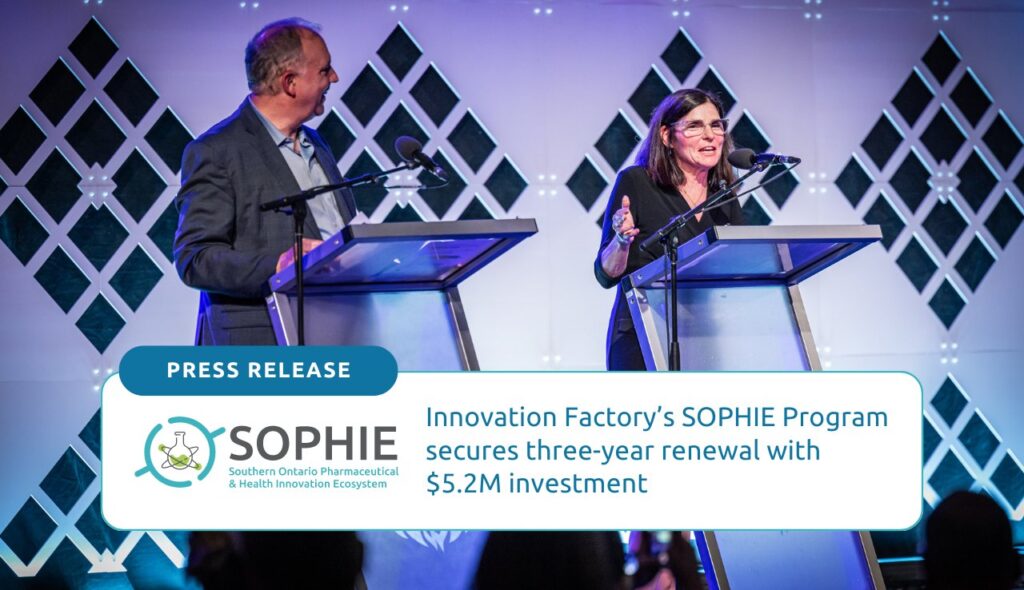 Minister Filomena Tassi announces renewal of SOPHIE program at Innovation Factory's LiONS LAIR 2024 gala.